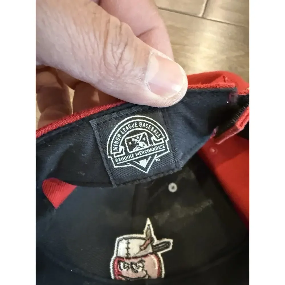 47 Brand Mens Gray Red MiLB Fort Wayne TinCaps Adjustable Strapback Wool Hat Cap